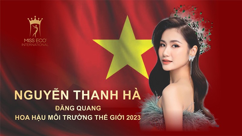 Nguyễn Thanh Hà đăng quang Hoa hậu Môi trường Thế giới